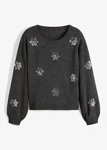 Maglione con paillettes, bonprix