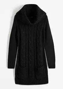 Abito in maglia a collo alto con tasche, bonprix
