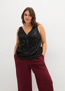 Top con paillettes, bonprix