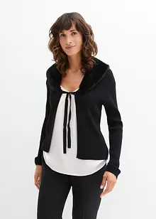 Cardigan con ecopelliccia, bonprix