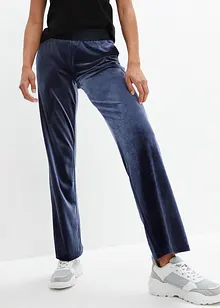 Pantaloni in velour di pile a gamba larga, bonprix