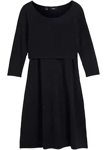 Abito in maglia prémaman / da allattamento 2 in 1 con filato scintillante, bonprix