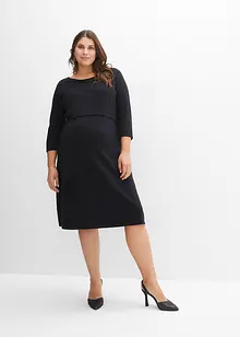 Abito in maglia prémaman / da allattamento 2 in 1 con filato scintillante, bonprix
