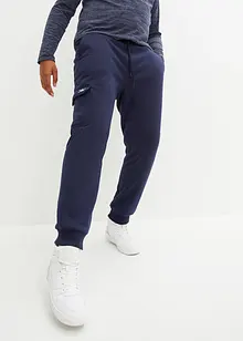 Pantaloni da jogging termici con tasche cargo e fodera effetto peluche, bonprix