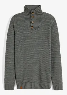 Maglione con colletto e bottoni, bonprix