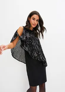 Abito con cut-out e paillettes, bonprix