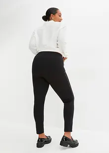 Leggings in punto di Roma con inserti in similpelle, bonprix