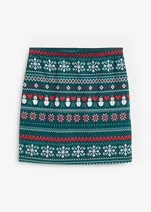 Minigonna con motivo norvegese in misto cotone ed elastan, bonprix