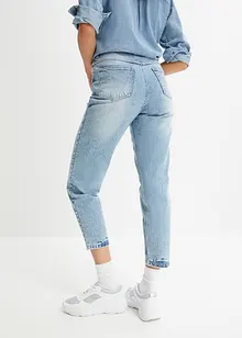 Mom jeans cropped, a vita alta, bonprix