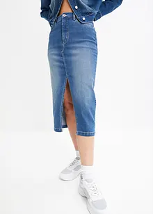 Gonna di jeans con spacco, bonprix