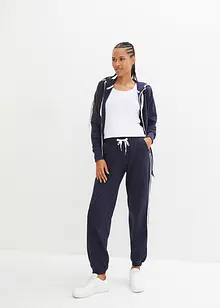 Pantaloni da jogging con bande a contrasto, bonprix