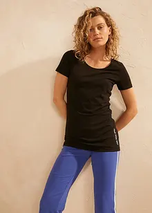 T-shirt lunga con scritta (pacco da 2), bonprix
