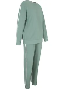 Tuta sportiva in puro cotone (set 2 pezzi), bonprix