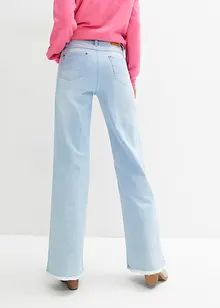 Jeans elasticizzati loose fit a vita alta, wide leg, bonprix