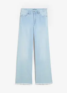 Jeans elasticizzati loose fit a vita alta, wide leg, bonprix