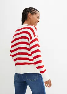 Maglione boxy in maglia traforata di cotone, bonprix