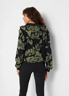Felpa con zip e cotone, bonprix