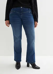 Jeans elasticizzati bootcut, vita media, bonprix