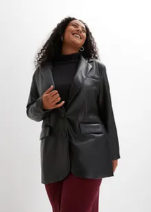 Blazer oversize in similpelle, bonprix