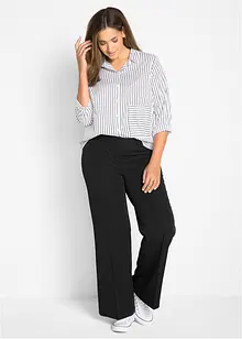 Pantaloni elasticizzati con cinta comoda, flared, bonprix