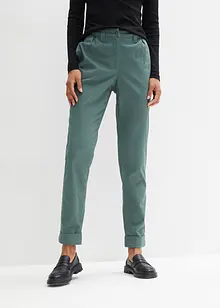 Pantaloni chino elasticizzati con cinta comoda e risvolto, bonprix