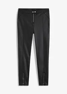 Pantaloni in similpelle con zip, bonprix