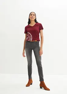 T-shirt con scollo a V e stampa, John Baner JEANSWEAR