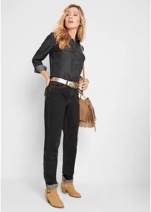 Mom jeans lunghi, vita media, bonprix