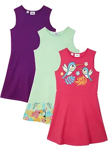 Abito in jersey di puro cotone biologico (pacco da 3), bonprix
