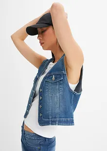 Gilet in jeans elasticizzato, bonprix