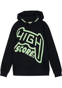 Felpa con cappuccio in puro cotone biologico, bonprix