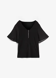 Maglia con maniche in chiffon, bonprix