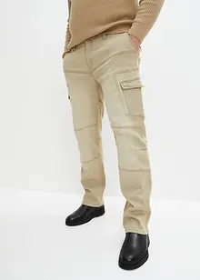 Jeans elasticizzati cargo regular fit, straight, bonprix