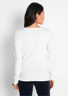 Maglia elasticizzata aderente a maniche  lunghe, bonprix