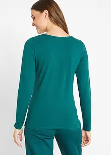Maglia elasticizzata aderente a maniche  lunghe, bonprix