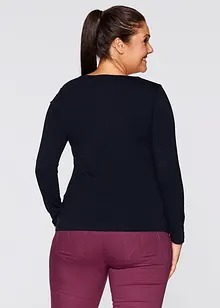 Maglia elasticizzata aderente a maniche  lunghe, bonprix