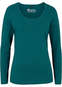 Maglia elasticizzata aderente a maniche  lunghe, bonprix