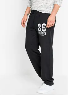 Pantaloni da jogging con dettagli sportivi in puro cotone biologico, bonprix