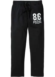 Pantaloni da jogging con dettagli sportivi in puro cotone biologico, bonprix