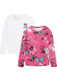 Maglia boxy in puro cotone biologico (pacco da 2), bonprix