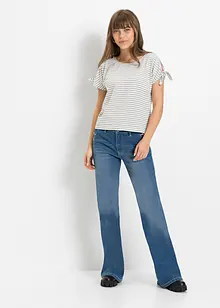 Jeans bootcut in cotone biologico, vita media, bonprix
