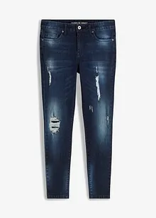 Jeans skinny cropped con zone sdrucite, bonprix