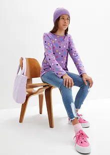 Maglia a maniche lunghe in puro cotone biologico (pacco da 3), bonprix