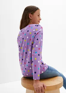 Maglia a maniche lunghe in puro cotone biologico (pacco da 3), bonprix