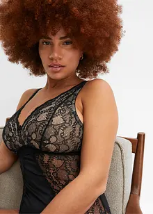 Body senza ferretto con pizzo delicato, bonprix