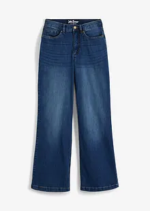 Jeans elasticizzati a vita alta wide fit in cotone biologico, bonprix