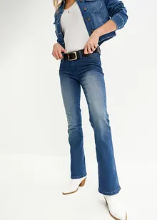 Jeans bootcut elasticizzati, vita media, bonprix