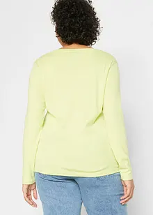 Maglia a maniche lunghe con scollo rotondo in puro cotone biologico, bonprix