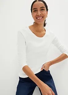 Maglia a maniche lunghe in puro cotone biologico, bonprix