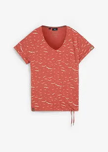 T-shirt fantasia con laccetto, bonprix